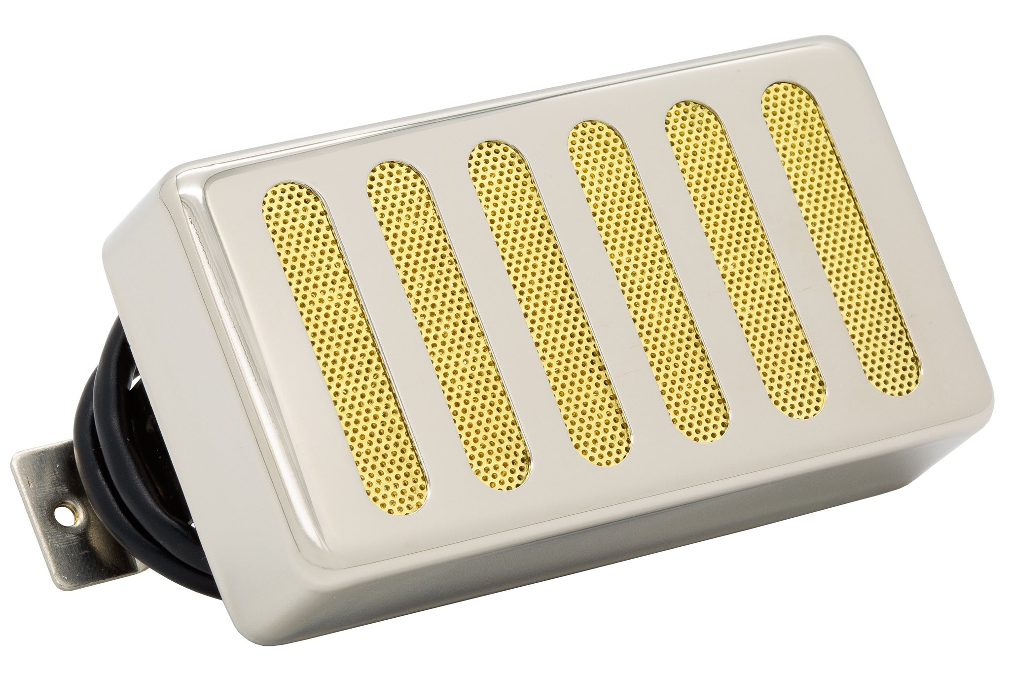 Seymour Duncan SH-5 Custom Raw Nickel Radiator Cover Gold Mesh 