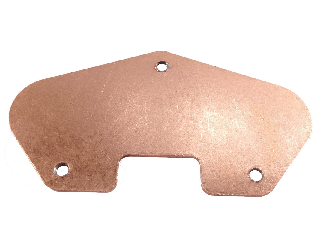 Copper plated steel Telecaster bridge pickup baseplate