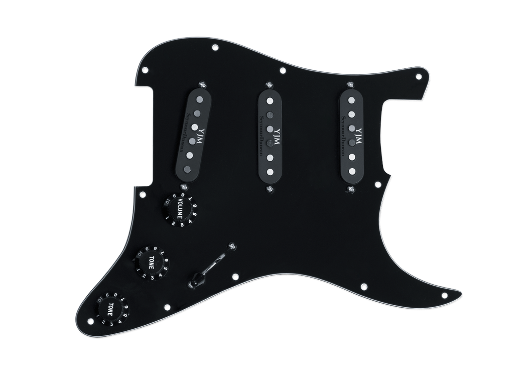 Seymour Duncan STK-S10PGD Yngwie Malmsteen Pickguard Assembly Black